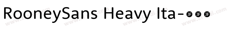 RooneySans Heavy Ita字体转换